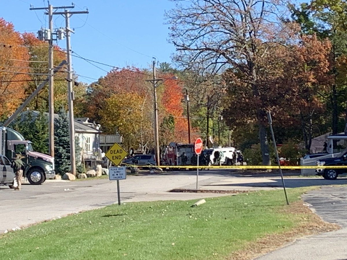 At shooting scene in Seabrook, NH. on Boynton Lane. Gunfire prompted area shelter in place. One neighbor said he heard shots and stayed in his locked camper until police arrived. Suspect in custody. Shelter in place over