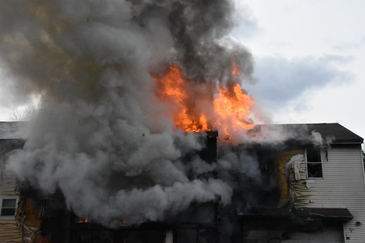 HUDSON NH- 3RD ALARM- IAO 82 Greeley St- Defensive Posture on a 2-1/2 wood frame duplex