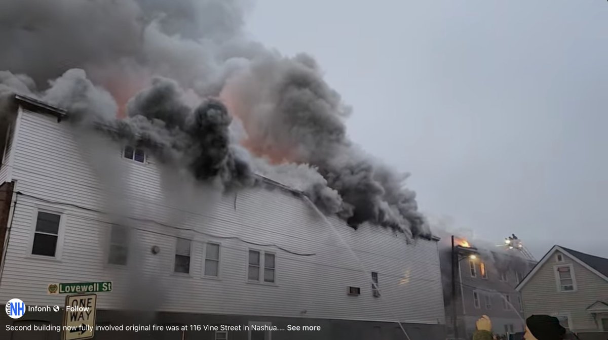 Nashua, Nh | *6th Alarm* | 116 Vine St | Heavy Fire In 3sty Multiple Dwelling W/extension To Exposure - 6th Alarm Has Been Transmitted