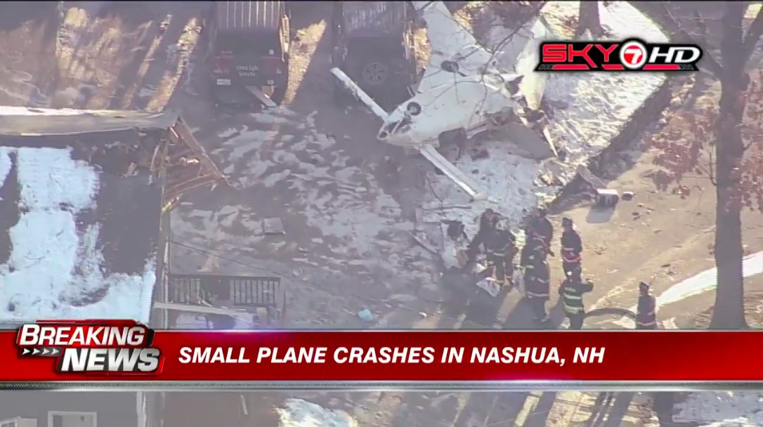 @NashuaPolice say pilot hospitalized after aircraft leaving local airport crashed into an apartment complex. No other injuries. FAA is investigating
